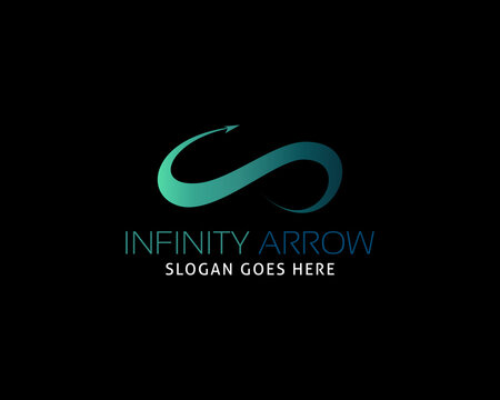 Arrow infinity business vector logo design