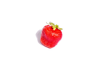 Fresh ripe strawberry isolated on white background