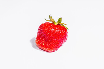 Fresh ripe strawberry isolated on white background