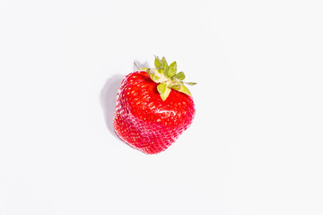 Fresh ripe strawberry isolated on white background