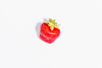 Fresh ripe strawberry isolated on white background