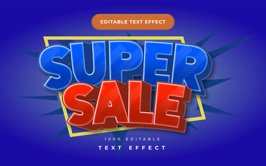 Super sale text effect for illustrator