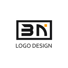 Letter bn for logo company design