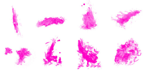 Beautiful paint pink set of brushes for draw