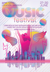 Obraz premium music festival poster for party