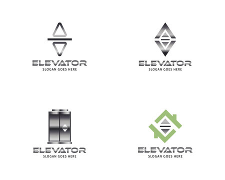 Set of Lift or elevator logo vector template