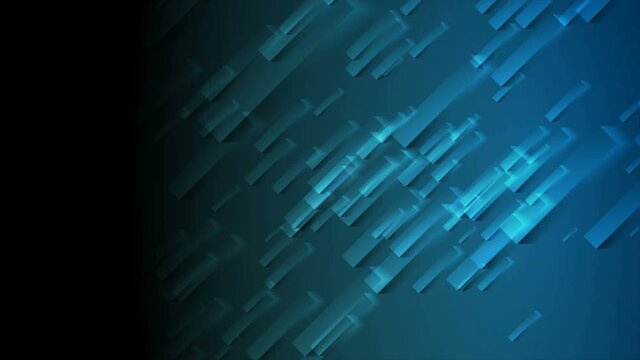 Dark blue stripes abstract tech motion design. Geometric background. Seamless looping. Video animation Ultra HD 4K 3840x2160