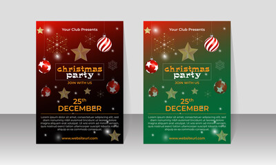 New Creative Merry Christmas Flyer Design, X-mas Flyer Template, Christmas Invitation Flyer Template