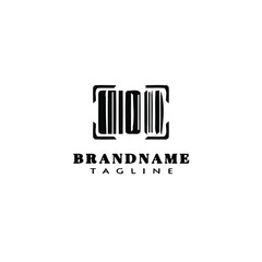 barcode scanners cartoon logo icon creative template black vector illustration