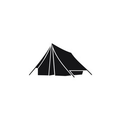 black camping tent