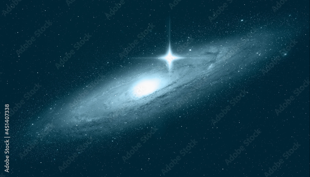 Aufkleber supernova explosion in the center of galaxy 