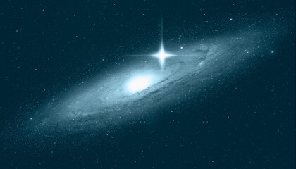 Supernova explosion in the center of galaxy 