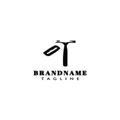 beard trimmer logo icon design template illustration