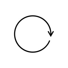 Loading arrow icon. Circle arrow icon. Circle arrow. Round reload icon. Repeat icon. Loading symbol. Loading SVG icon.