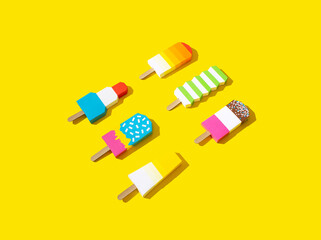 Creative and modern ice cream background.