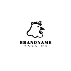 chicken logo icon design template vector illustration
