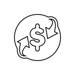 Money icon vector set. dollar illustration sign collection. Bank symbol or logo.