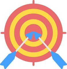 Target Flat Vector Icon Design