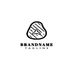 Naklejka premium fish meat logo design template icon illustration