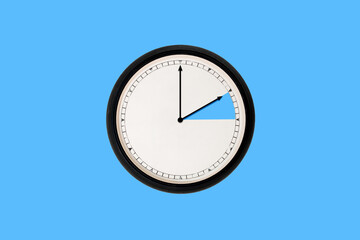 Winter time clock change on blue background.