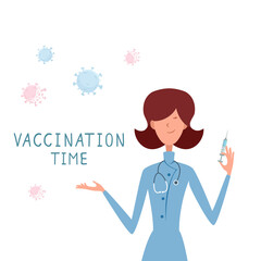 Doctor an Vaccination Time