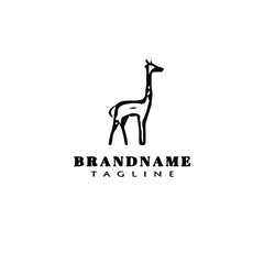 cute giraffe logo template icon vector illustration