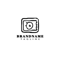 strongbox logo icon template vector illustration