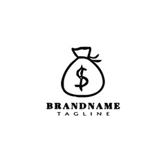 money or finance logo icon design template vector cute