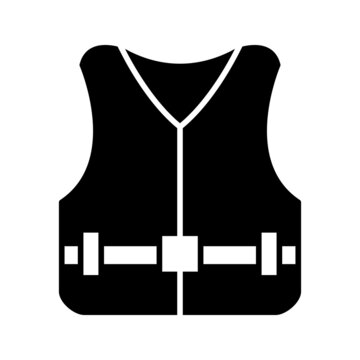 Unique Life Jacket Vector Glyph Icon