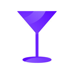 Martini glass for drinking alcohol icon vector