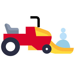 Naklejka premium snowplow flat icon