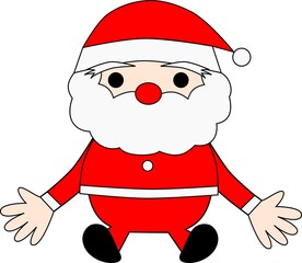 座っているサンタクロース