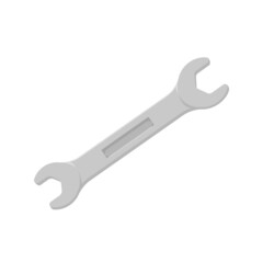 Hand tools vector. Wrench made of solid steel for tightening nuts.