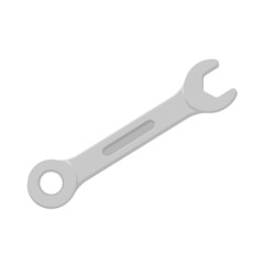 Hand tools vector. Wrench made of solid steel for tightening nuts.