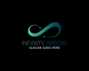 Arrow infinity business vector logo design