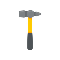 Hand tools vector. Hammer made of hardened steel for hammering nails.