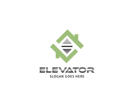 Lift or elevator logo vector template