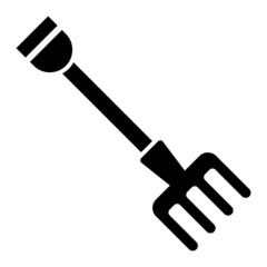 Vector Fork Glyph Icon Design