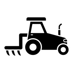 Vector Plow Glyph Icon Design