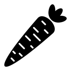 Vector Carrot Glyph Icon Design