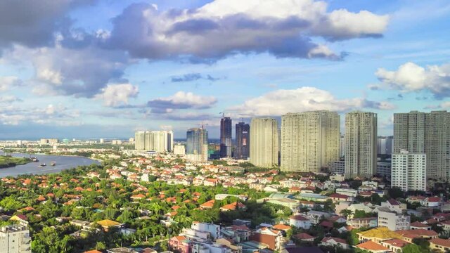 Ho Chi Minh City, District 2, Thao Dien Time Lapse View, Vietnam