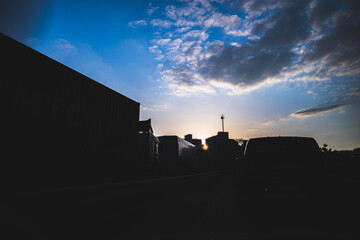 Obraz premium church in the sunset