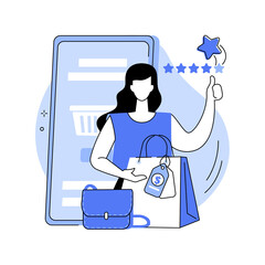 Clienting abstract concept vector illustration.