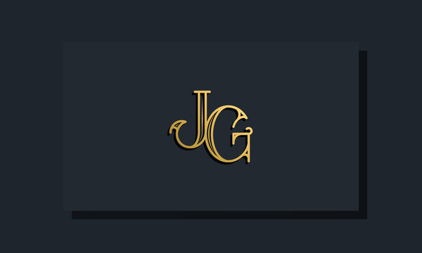 Minimal Inline style Initial JG logo.