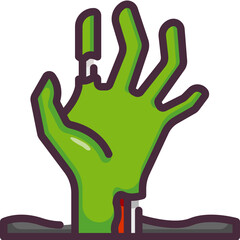 zombie line icon