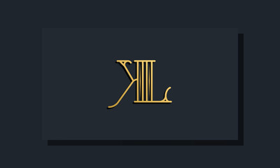 Minimal Inline style Initial KL logo.