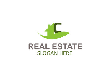 Green Letter C Logo Real Estate Design