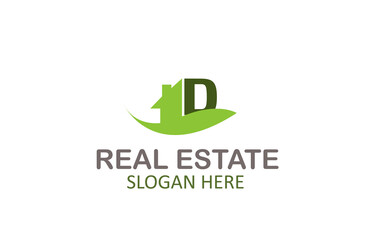 Green Letter D Logo Real Estate Design