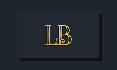 Minimal Inline style Initial LB logo.