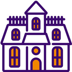 haunted house one color icon